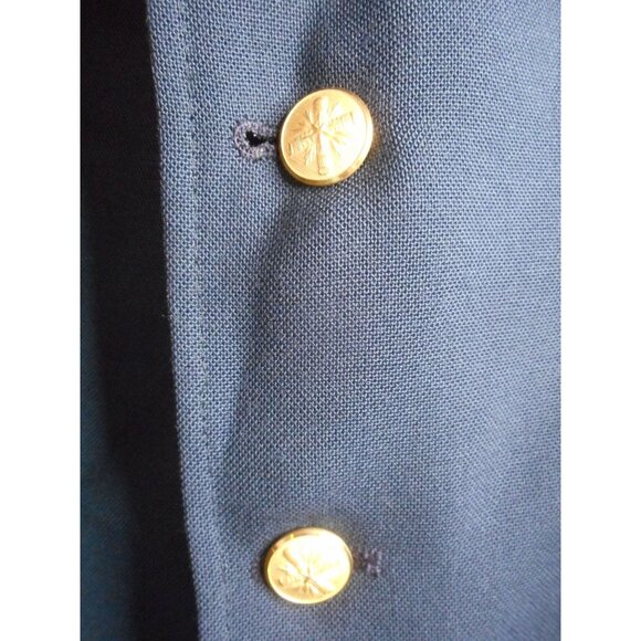 VTG Cross Winsor Mens Navy Blue Sport Coat 2 Button Front Long Sleeve Size 46PS - Picture 5 of 7